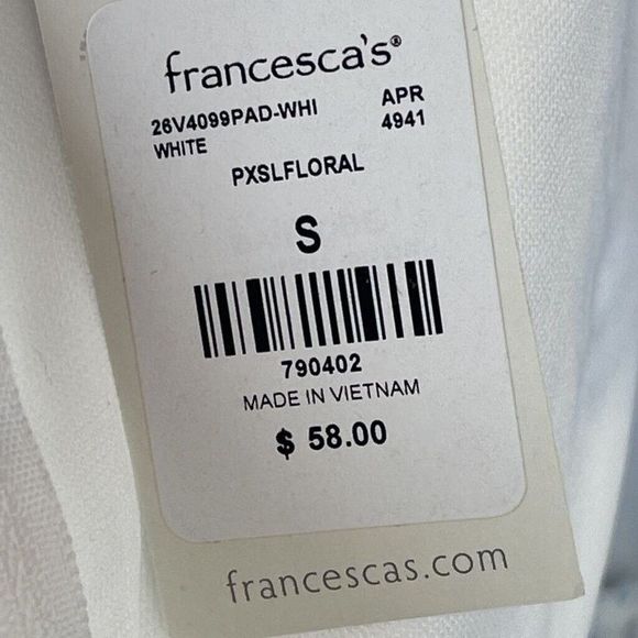 Jun & Ivy Dress Floral Fit And Flare White Blue Lined V Neck Strap Knit S New - Picture 9 of 14